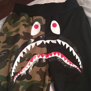 [replica] Bape shark camo joggers